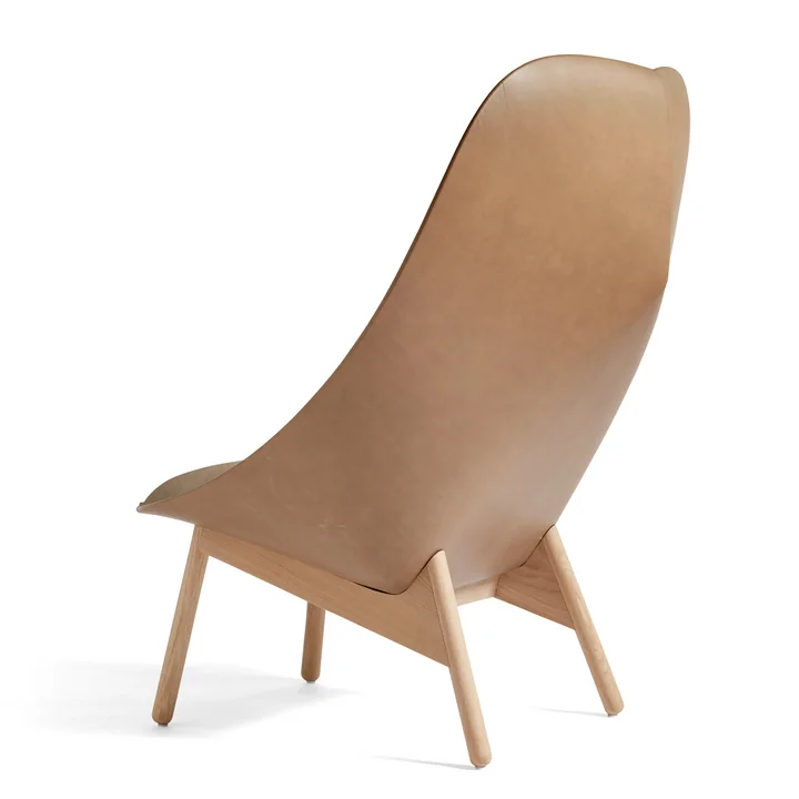 HAY - Uchiwa Quilted Sessel, Eiche / Sitz beige (Naveli 213) / Rücken nougat (Sense)