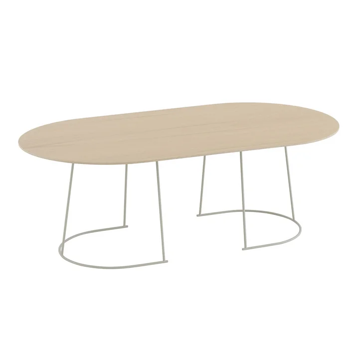 Muuto - Airy Couchtisch, groß, Eiche lackiert / off-white