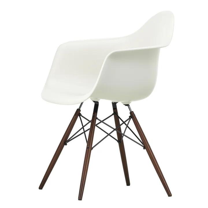 Vitra - Eames Plastic Armchair DAW, Ahorn dunkel / weiß 