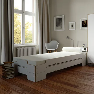 Die Müller Stapelliege - minimalistisch leben in weiß