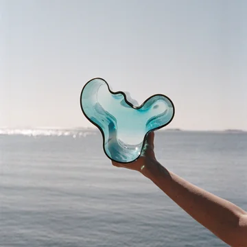 Aalto Vase von Iittala in Seeblau