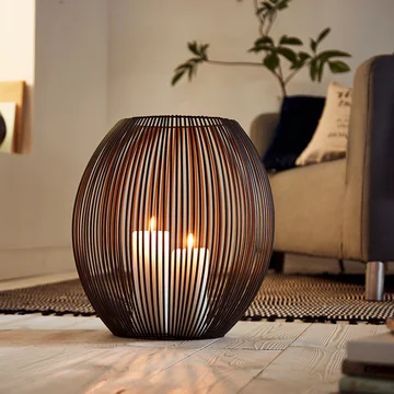 Louisiana Windlicht XXL von Philippi in schwarz