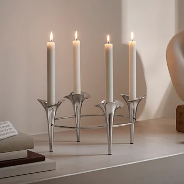 Bloom Botanica Kerzenhalter, Edelstahl von Georg Jensen