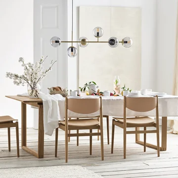 Bolia - Orb Stabpendelleuchte, Messing antik matt / rauchgrau