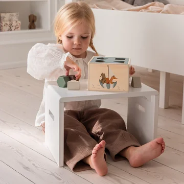 Sebra - Kinder-Tritthocker, H 24 cm, weiß