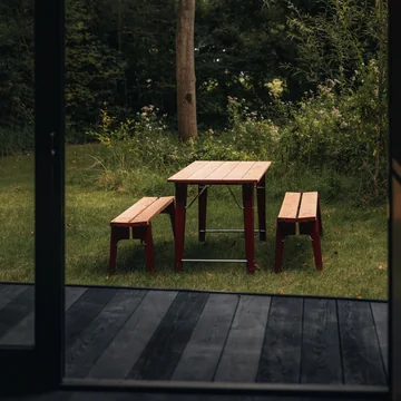 Weltevree - Salut Outdoor Set, Tisch und Bänke