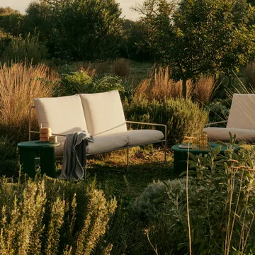 Ferm Living - Desert Outdoor 2-Sitzer Sofa, kaschmir / off-white (Pure Bouclé)