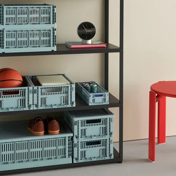 HAY - Colour Crate Körbe, dusty blue, recycled