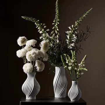 Lyngby Porcelæn - Twist Vase, weiß