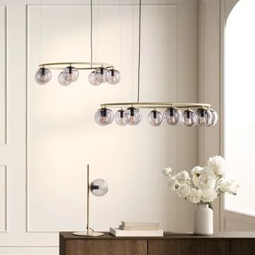 Bolia - Orb Kronleuchter, Messing antik matt / rauchgrau