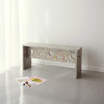 Form & Refine - Remake Bank, 95 cm, grau