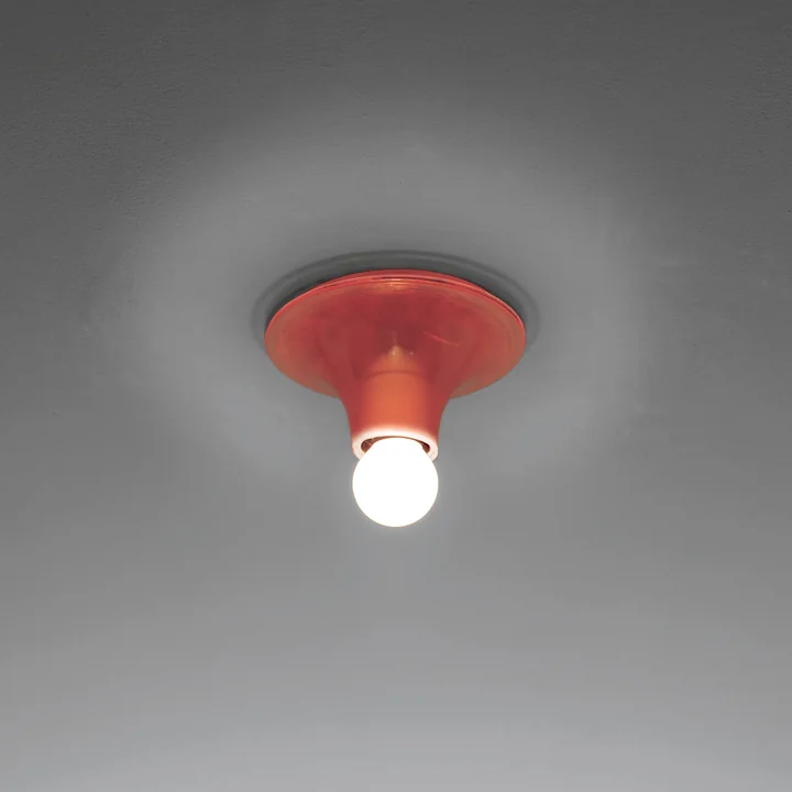 Teti Wand- und Deckenleuchte von Artemide in orange