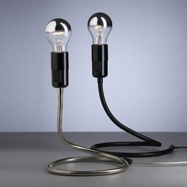 Tecnolumen - Lightworm Tischleuchte, vernickelt