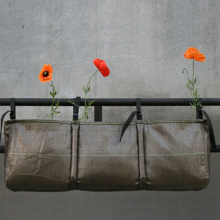 Hanging Window Box Pflanztasche 3, 27 l / Geotextil von Bacsac