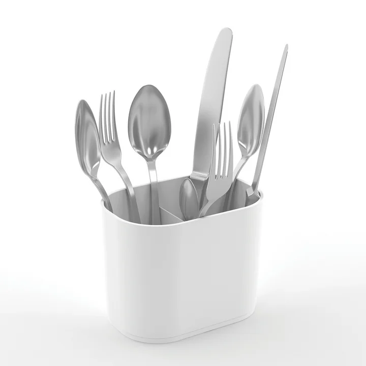 Der Besteck-Behälter des Extend Abtropfgestells von Joseph Joseph 