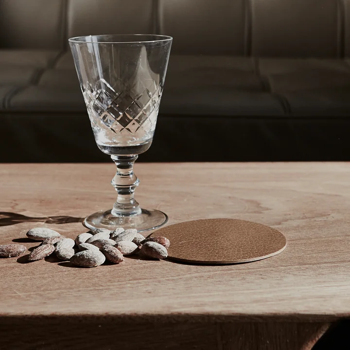 Lind DNA - Glass Mat Circle Untersetzer Ø 10 cm, Nupo braun 1,2 mm