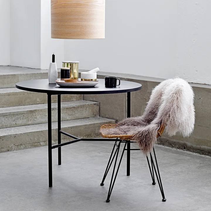 Das Bloomingville - Tibetanisches Lammfell in dip dye stone / kit