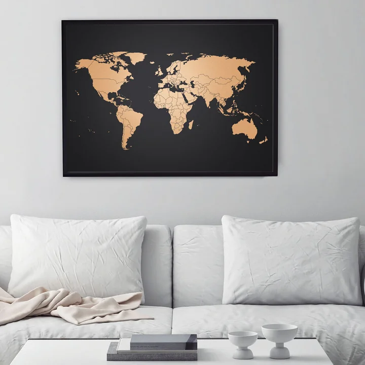 Awesome Maps - Copper Map, Kupfer /schwarz