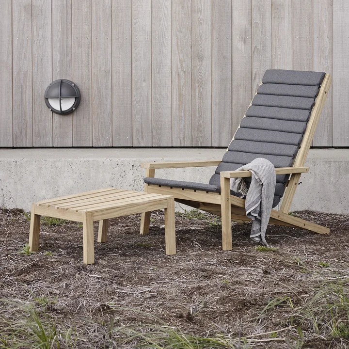 Skagerak - Between Lines Deck Chair / Stool / Auflage charcoal