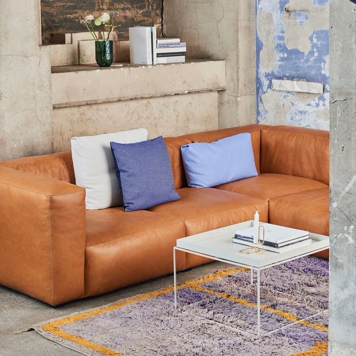 Das HAY - Mags Soft Sofa in Leder Sil0250 Cognac