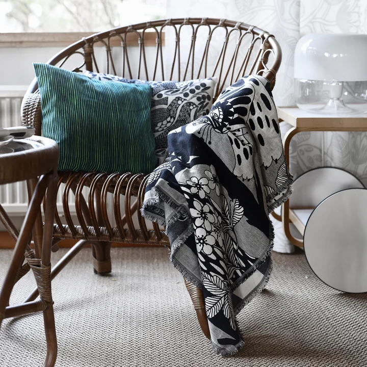 Marimekko - Veljekset Decke 130 x 180 cm, schwarz / weiß