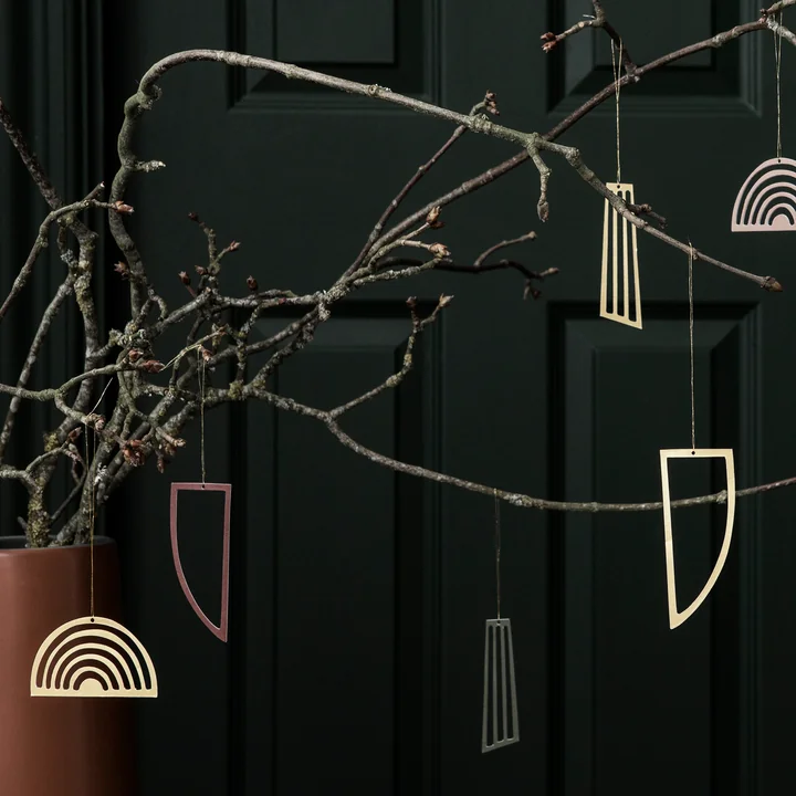 Ferm Living - Christbaumschmuck-Ornamente, gold