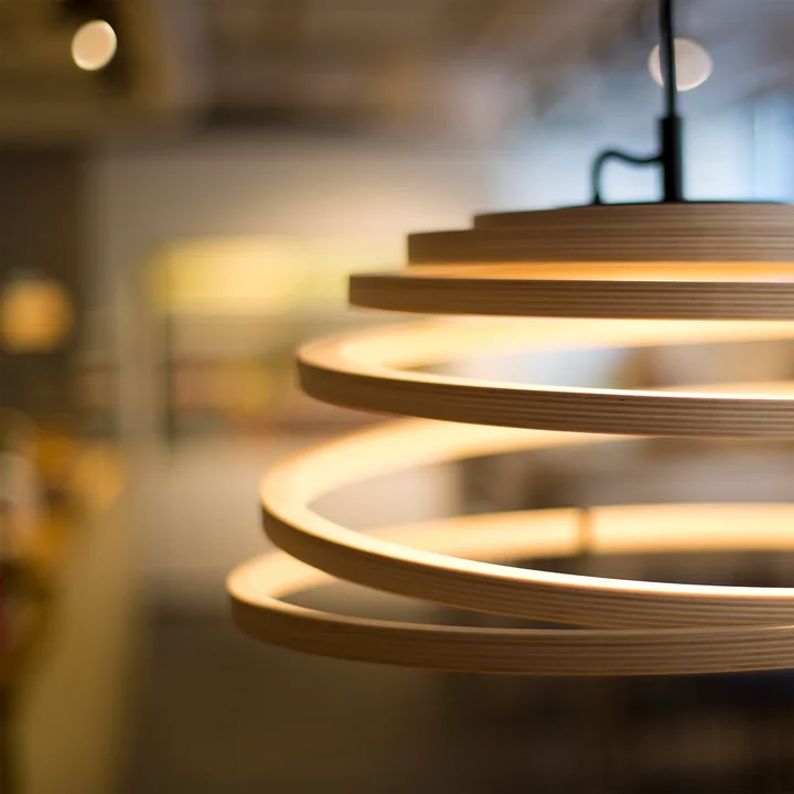 Aspiro 8000 LED-Pendelleuchte Ø 50 cm von Secto in Birke