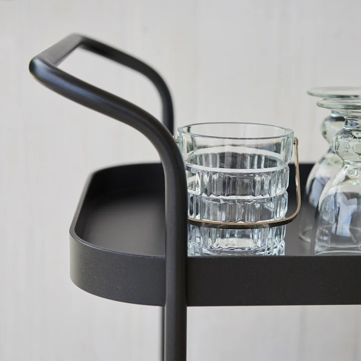 Roll Bar Trolley von Cane-line in Teak / lava grey