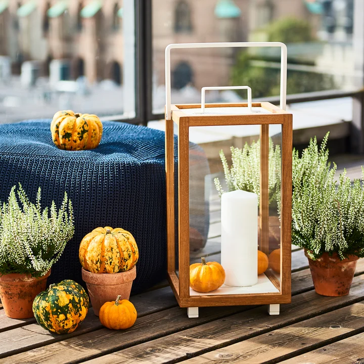 Lighthouse Laterne von Cane-line in Teak / weiß