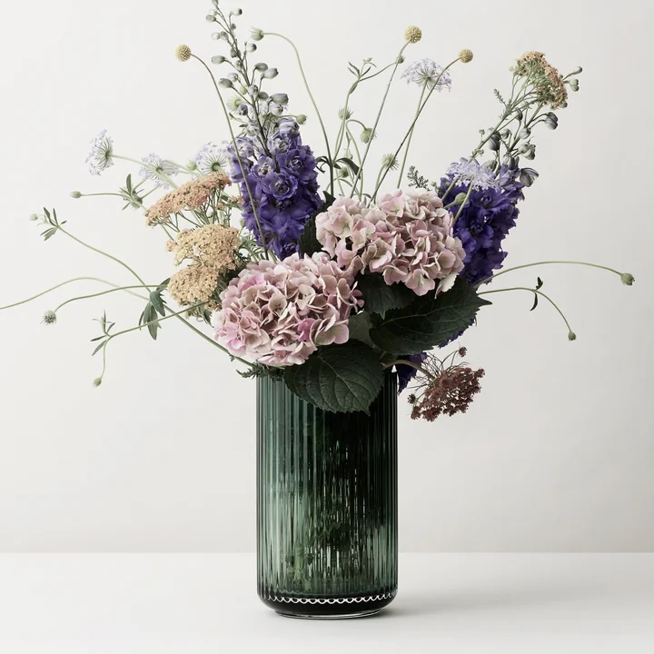 Glasvase von Lyngby Porcelæn in grün