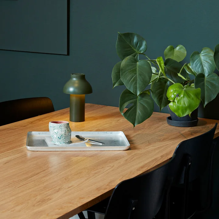 PC Portable LED Leuchte von HAY in olive (RAL 6003)