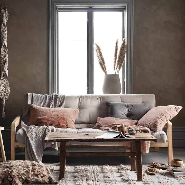 Grab Sofa in Natur / beige (747) von Karup Design im Wohnzimmer