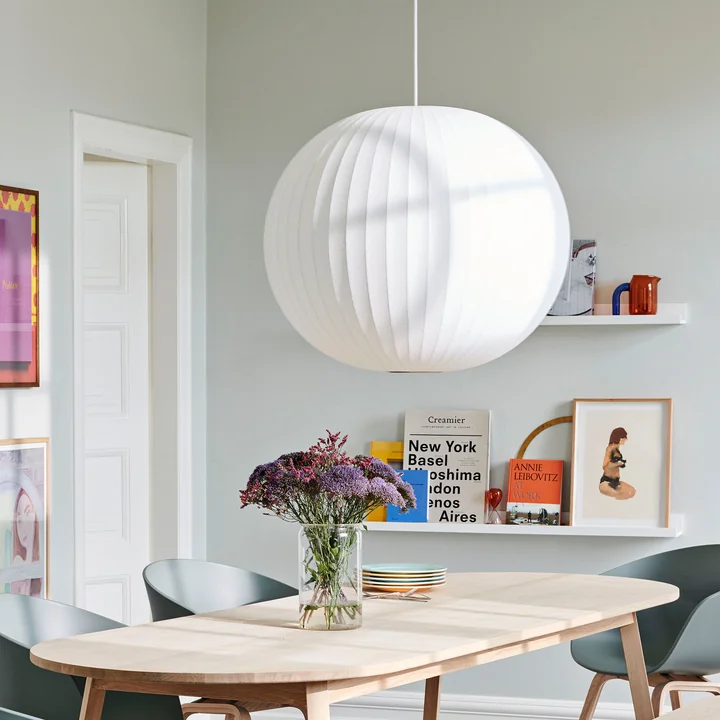 Nelson Ball Bubble Pendelleuchte L, Ø 68 x H 59.5 cm, off white von HAY