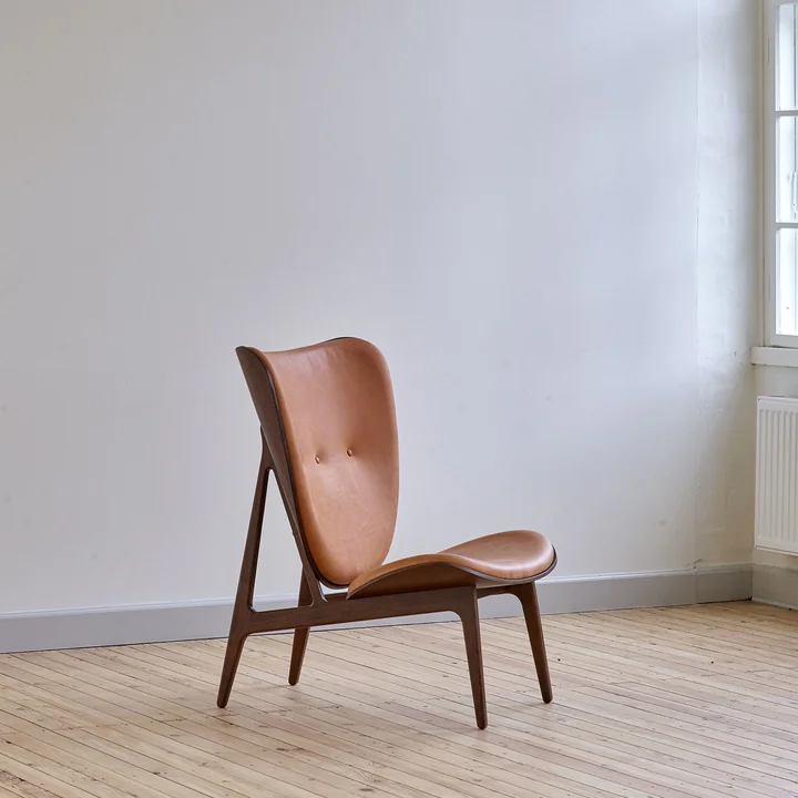 Elephant Lounge Sessel von Norr11 in Eiche gebeizt / Leder anthrazit