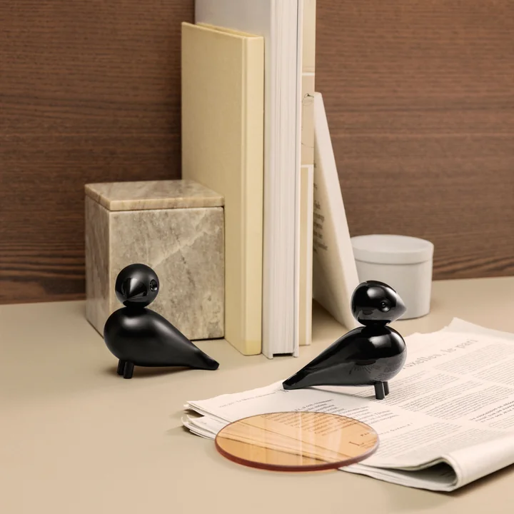 Turteltauben von Kay Bojesen in schwarz