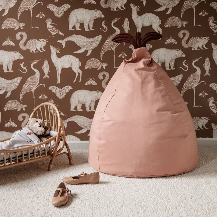 Birne Sitzsack von Ferm Living in dusty rose