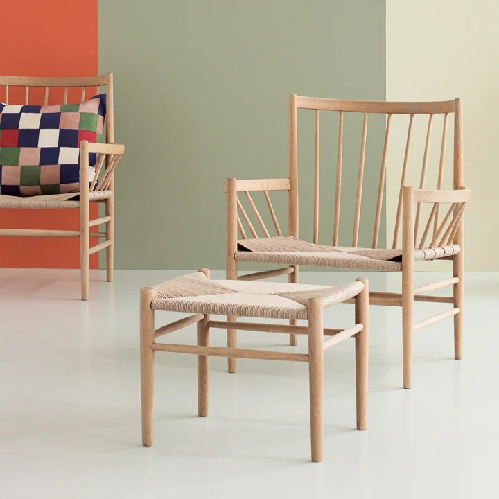 J82 Lounge Stuhl - J83 Hocker von FDB Møbler