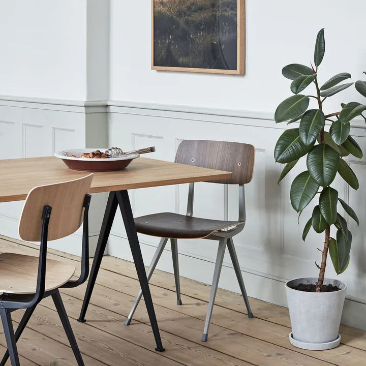 Küchenzange, Pyramid Tisch, Result Stuhl und Blumentopf mit Untersetzer von HAY