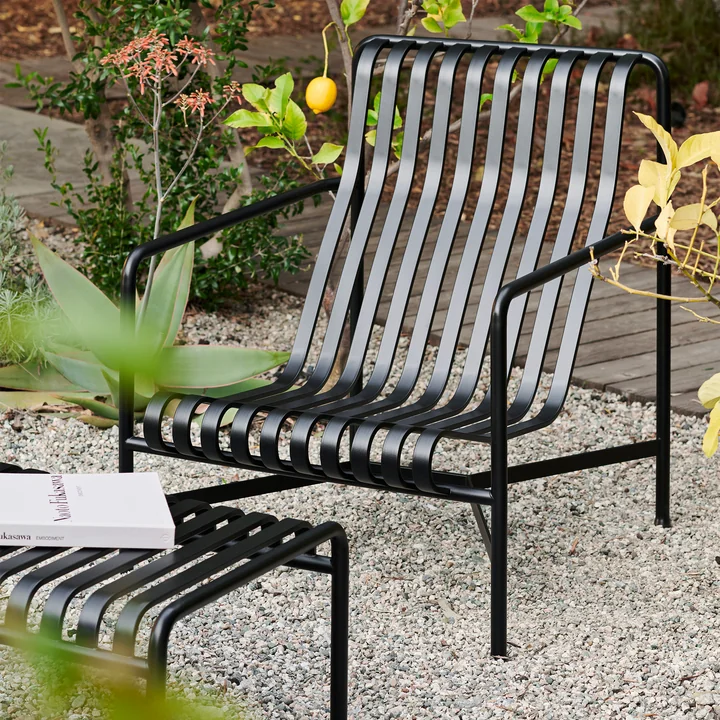 Palissade Lounge Chair High von HAY in anthrazit