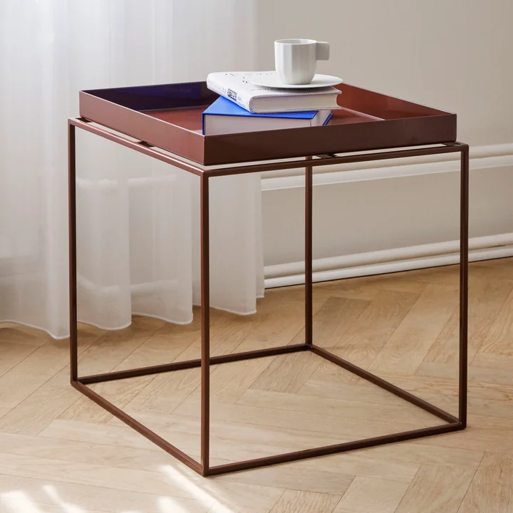 HAY - Tray Table, 40 x 40 cm, chocolate glänzend