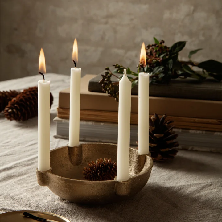 Bowl Messing Kerzenständer von Ferm Living