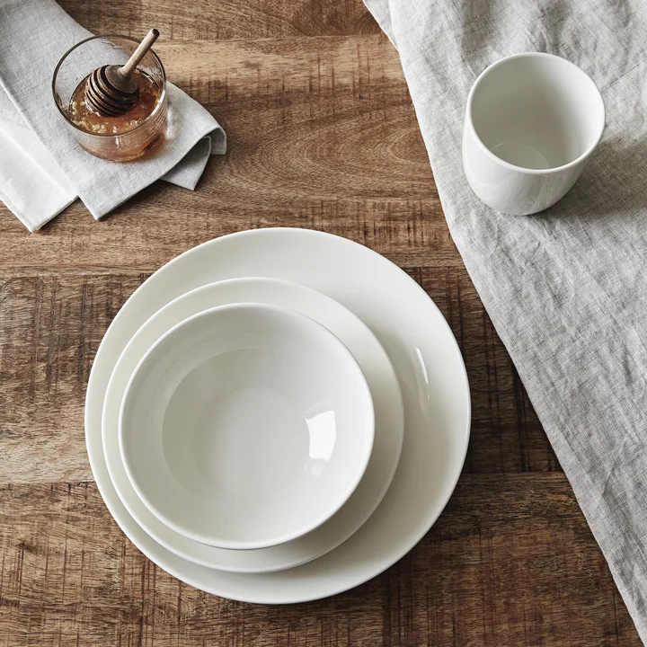 Mix & Match Geschirr-Set, 4-teilig, creme aus der Collection