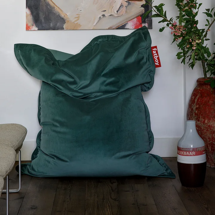 Der Sitzsack Original Slim Velvet recycled, sage im Ambiente