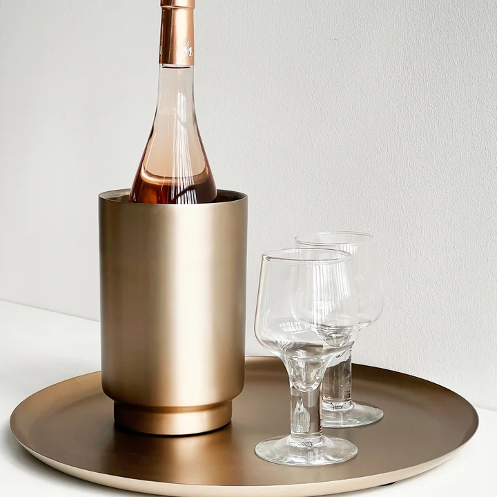 Edler Weinkühler im Metallic Look