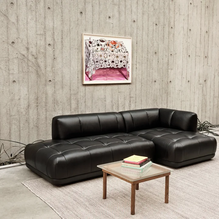 Kofi Couchtisch mit Glasplatte von HAY