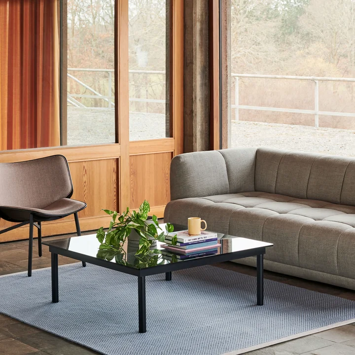 Kofi Couchtisch mit Glasplatte von HAY