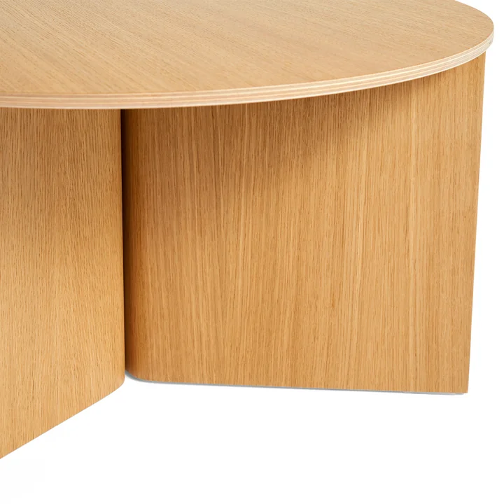 HAY - Slit Table Round XL, Ø 65 x H 35,5 cm, Eiche natur
