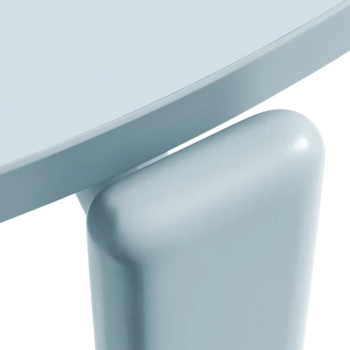 Rey Esstisch, Ø 128,5 cm, slate blue / Laminat hellgrau von HAY