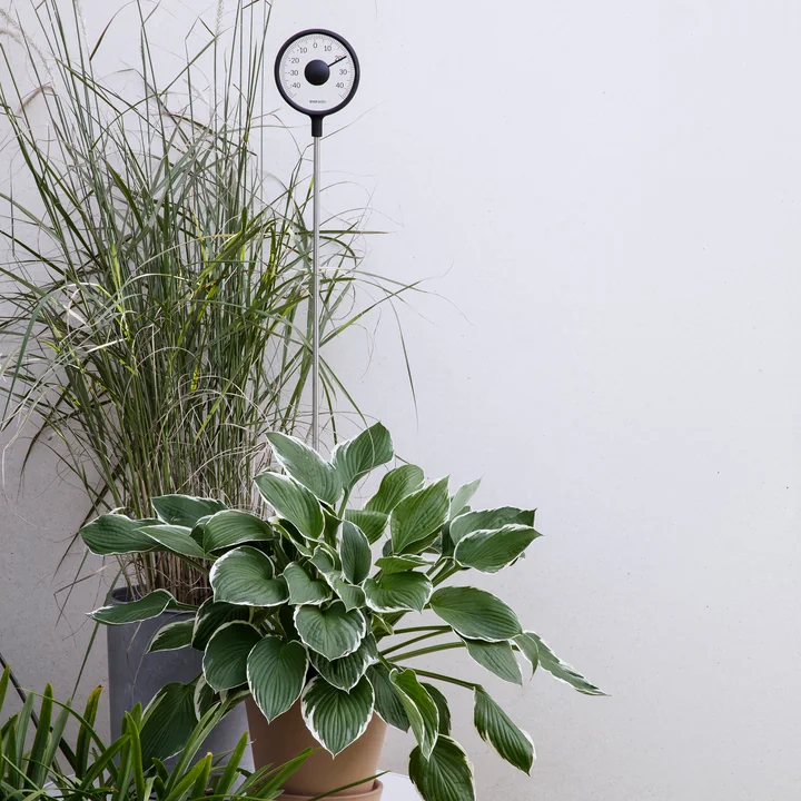 Außenthermometer von Eva Solo in der Farbe schwarz (mit Stab)