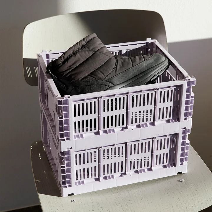 Colour Crate Korb recycled M von HAY in der Farbe lavender